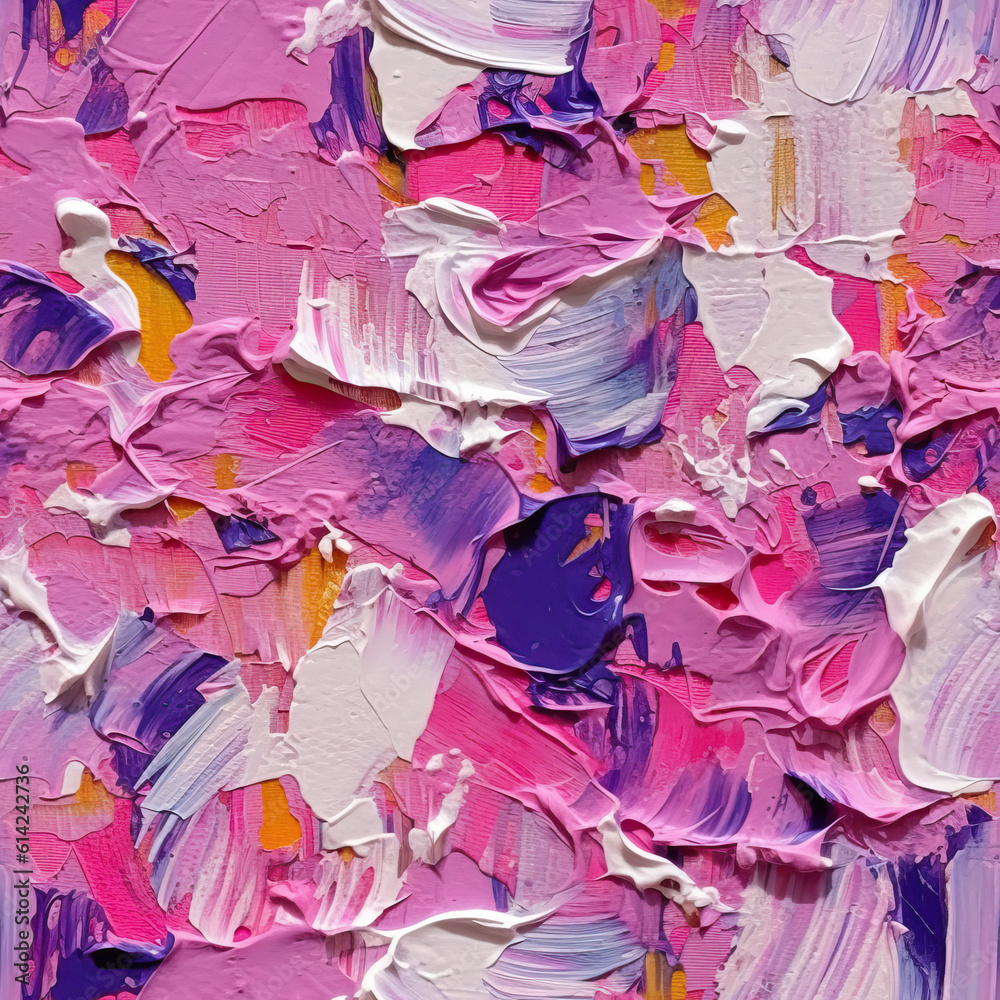 Purple and pink oil colors paint surface seamless repeat pattern [Generative AI]
