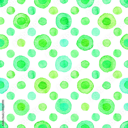 Fototapeta Naklejka Na Ścianę i Meble -  Seamless watercolor dots pattern