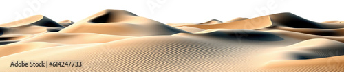 Desert sand dunes scenerie isolated on a transparent background, generative AI © Flowal93