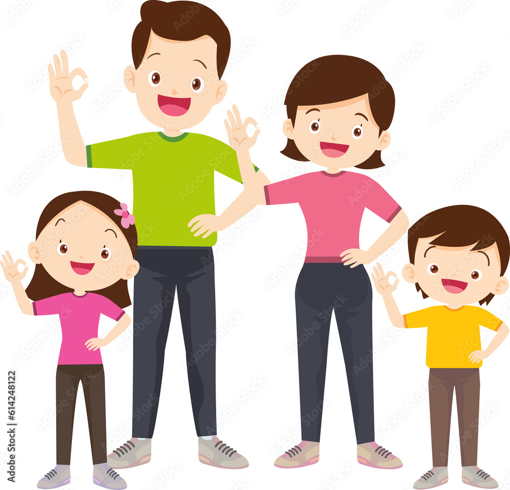 family exercising together For Good Health father mother daughter son family exercising together For Good Health father mother daughter son
