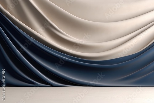Fototapeta Naklejka Na Ścianę i Meble -  Abstract geometic 3d background, wavy structure texture. Generative AI