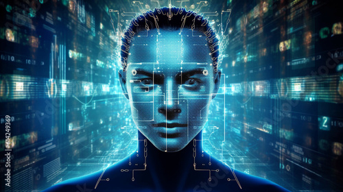 Protection of business data and prevention of unauthorized access through biometric security measures, such as online facial recognition, employing advanced cybersecurity technolog Generative AI