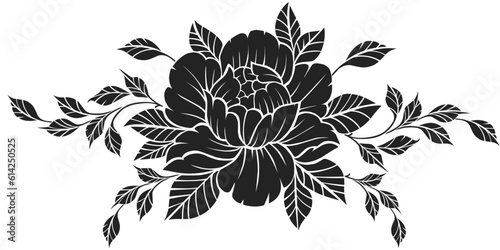 Vector stencil flower pattern