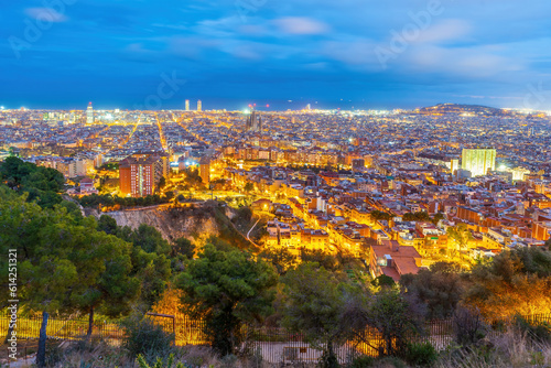 Downtown Barcelona city skyline, cityscpae of Spain