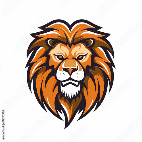 Lion Head Cartoon Illustration