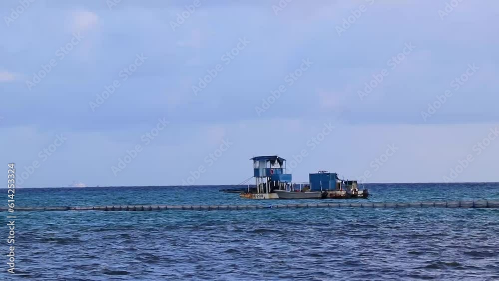 Boats yachts ship jetty beach in Playa del Carmen Mexico. Boats yachts ship jetty beach in Playa del Carmen Mexico.