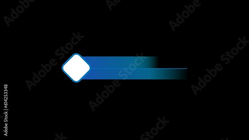 Blue name bar blank background animation, transparent channel photo