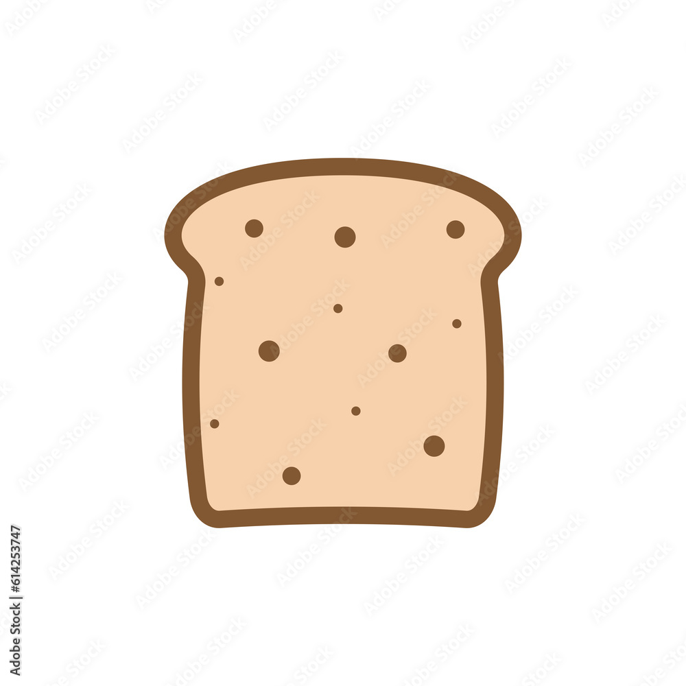 Icon of a slice of bread for a sandwich. Sliced piece of bread. Bread for toaster. Icon of a slice of bread for a sandwich. Sliced piece of bread. Bread for toaster.