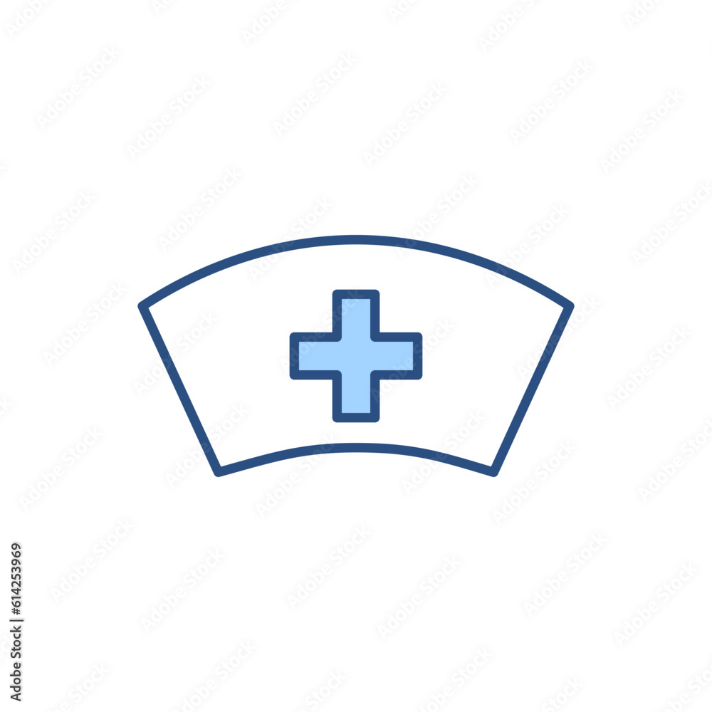Nurse Hat related vector line icon. Isolated on white background. Vector illustration. Editable stroke Nurse Hat related vector line icon. Isolated on white background. Vector illustration. Editable stroke