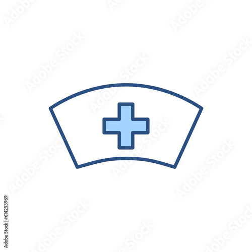 Nurse Hat related vector line icon. Isolated on white background. Vector illustration. Editable stroke