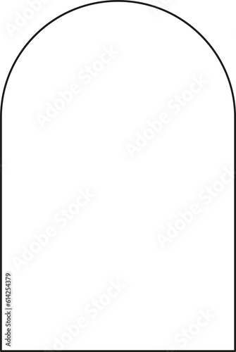 Boho frame arch png illustration modern minimalistic retro aesthetic linear arc portal logo bohemian design element mystical geometric abstract border