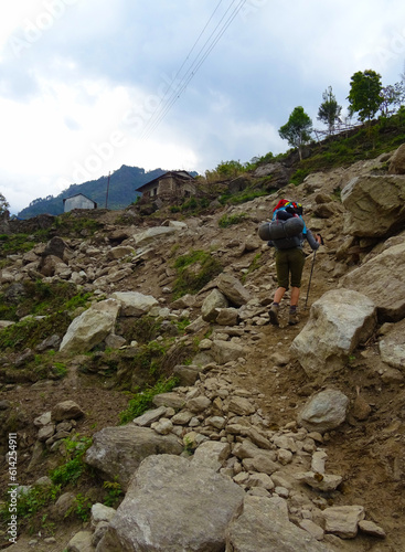 hiker in the mountains