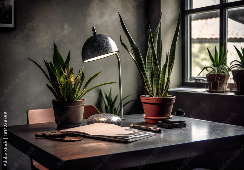 the snake plant is sitting on the table the snake plant is sitting on the table