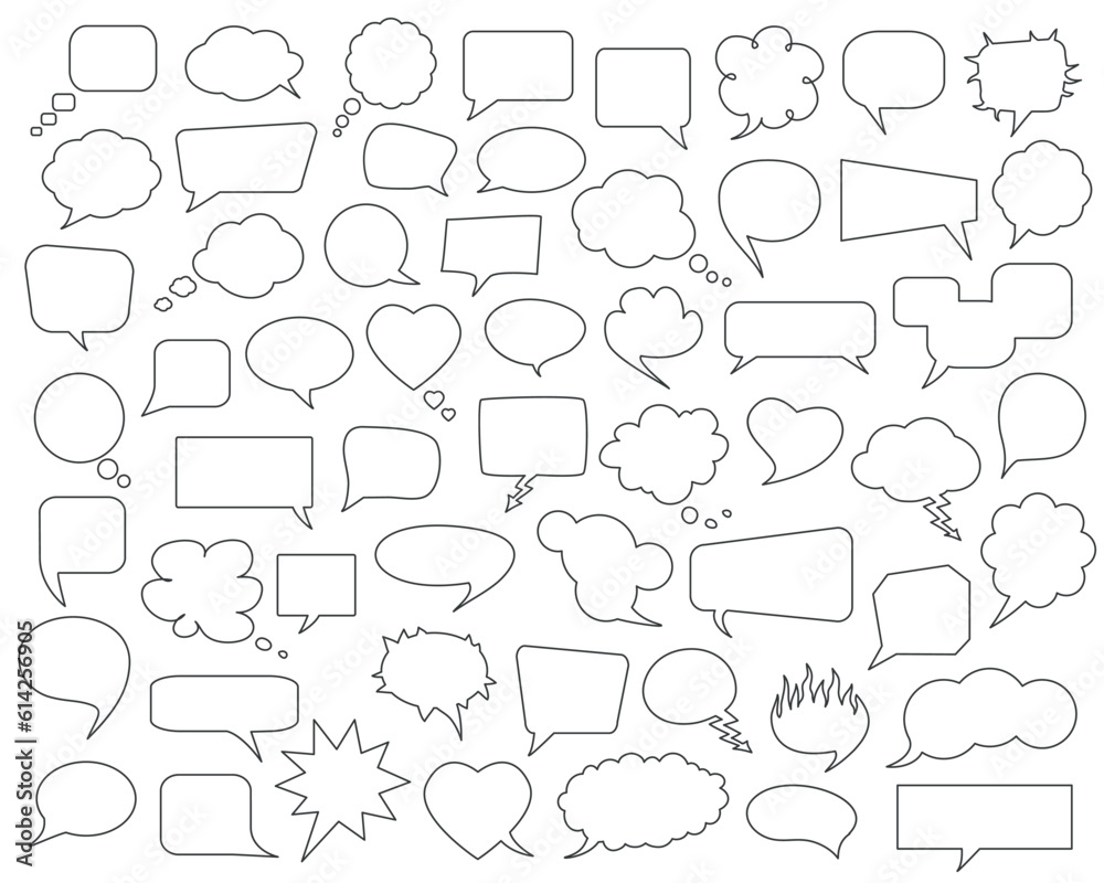 Obraz premium Vector set of empty speech bubbles for infographics.