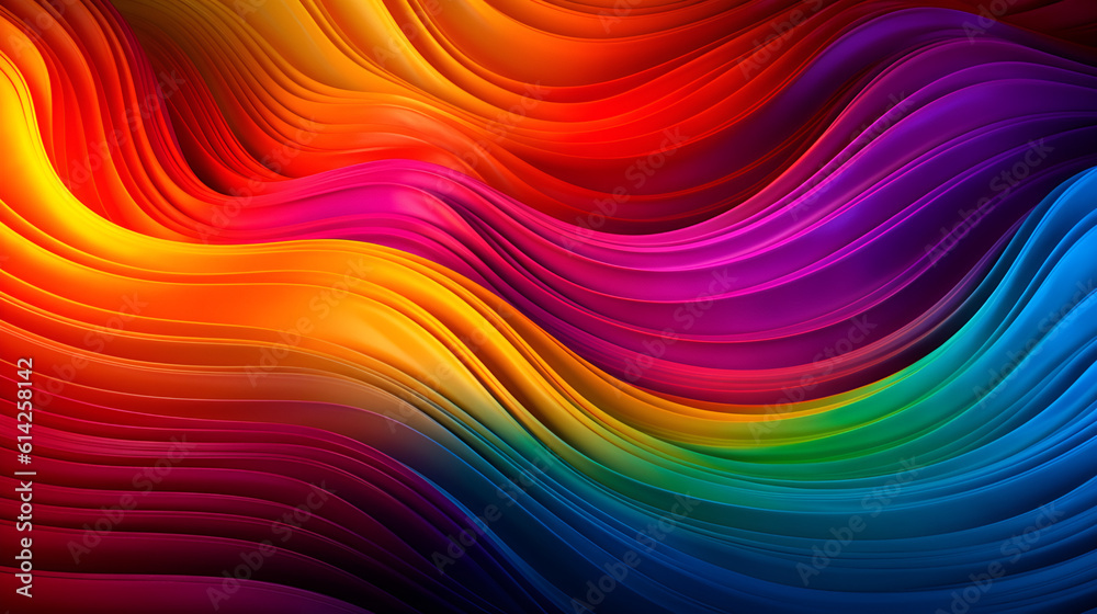 Rainbow smoky abstraction. Generative AI