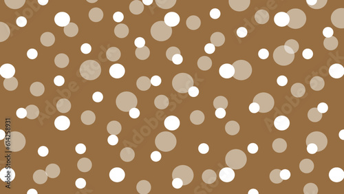 White dots on brown background