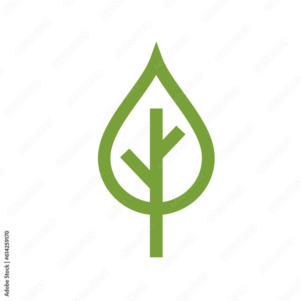 Drop of water with tree logo design inspiration vector Drop of water with tree logo design inspiration vector