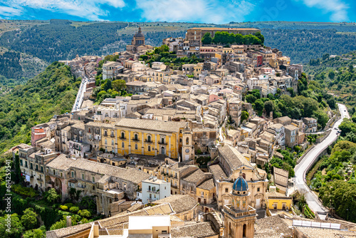 View of Ragusa in Val di Noto, southern Sicily, Italy photo