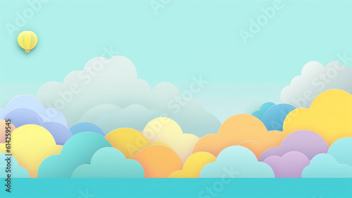 Pastel summer landscape