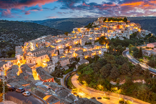 View of Ragusa in Val di Noto, southern Sicily, Italy