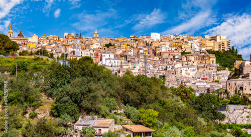 View of Ragusa in Val di Noto, southern Sicily, Italy © monticellllo