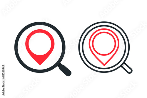 Search mappin pointer icon. Illustration vector