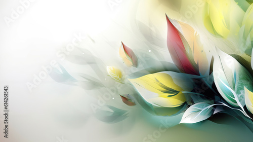 Abstract natural spring background. Generative AI illustration.