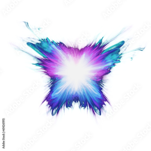 Cosmic galaxy fairy wings. Blue and purple glowing magic wings. Winx saga cosplay style.