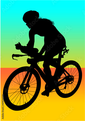bici, montaña, carrera