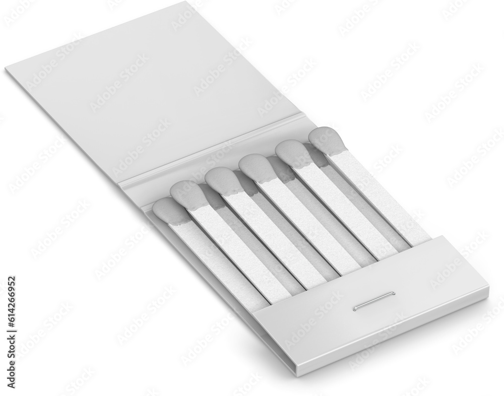 Promo Matches Book Packaging 3D Rendering