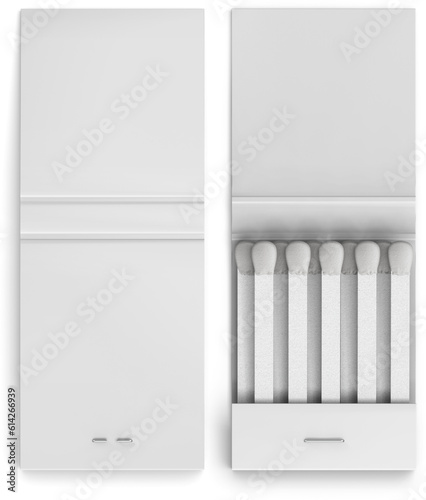 Promo Matches Book Packaging 3D Rendering