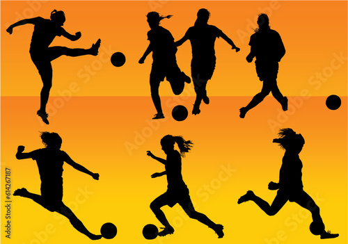 silueta, soccer