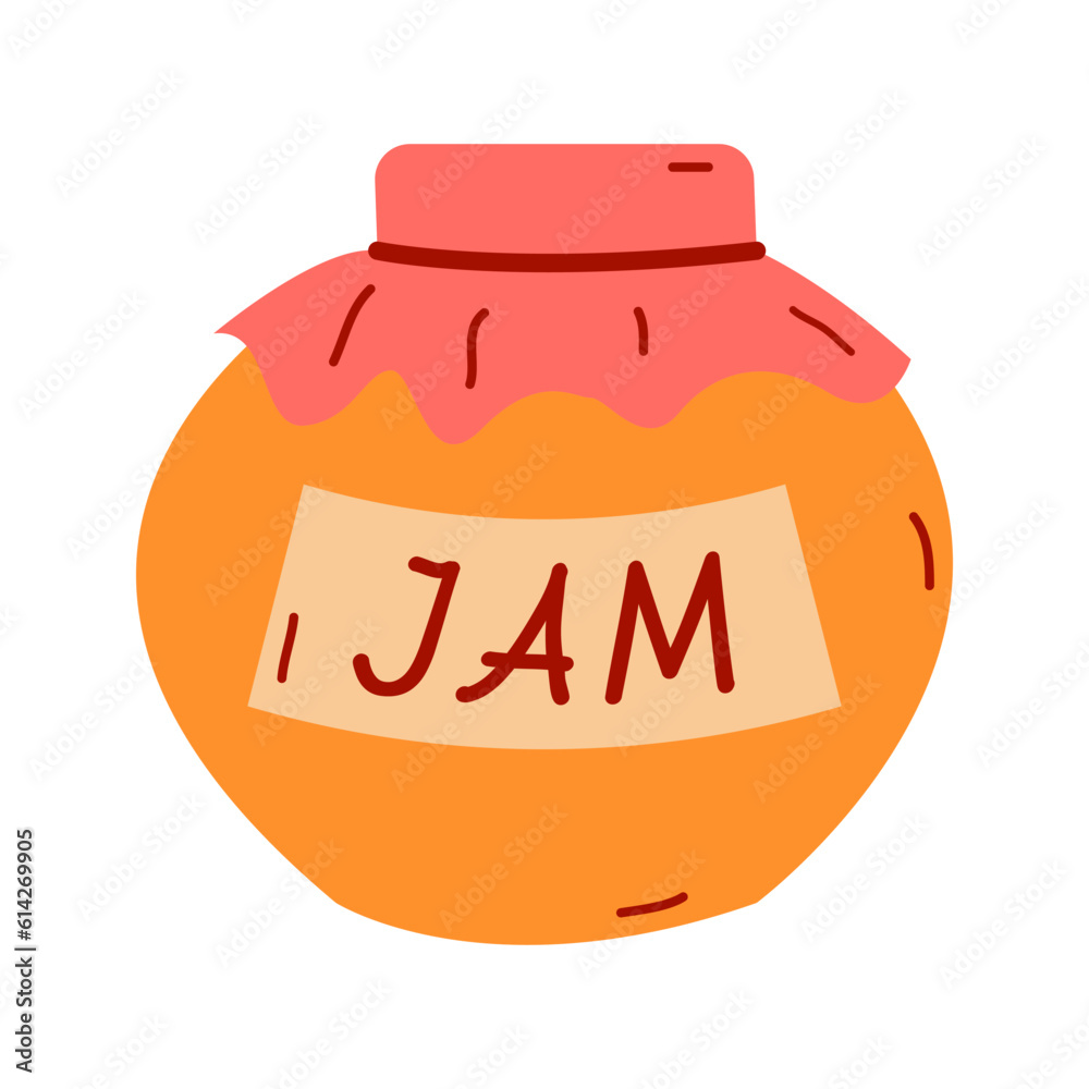 Orange jam. Glass jar with jelly, fresh berry isolated on white background Orange jam. Glass jar with jelly, fresh berry isolated on white background