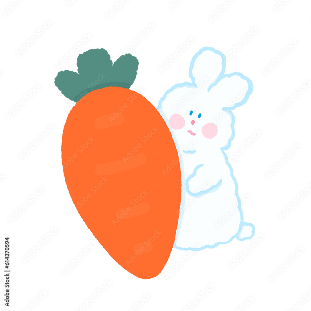 chubby bunny little cute rabbit love carrot happy in every day chubby bunny little cute rabbit love carrot happy in every day