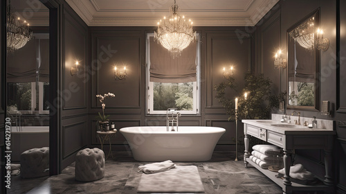 Luxurious Elegant bathroom interior