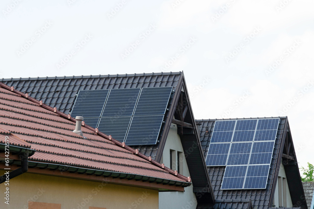 Installing a Solar Cell on a Roof. Installing a Solar Cell on a Roof.