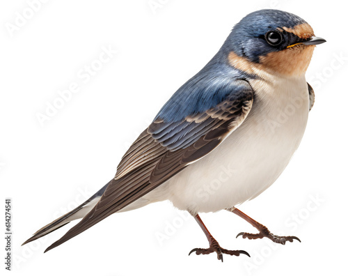 Swallow isolated on the transparent background PNG. AI generative.