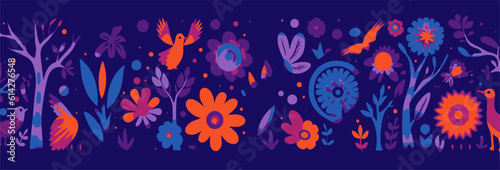 Hispanic american heritage month. Vector banner, poster, card for social media. National hispanic american heritage month. Background with a latern pattern