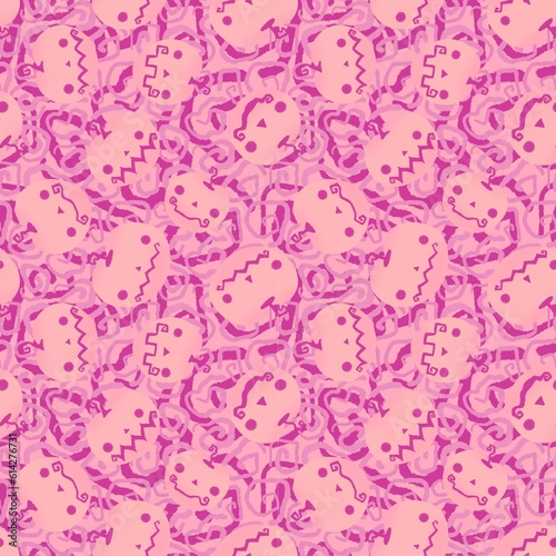 Halloween seamless pumpkins pattern for fabrics and wrapping paper and clothes print