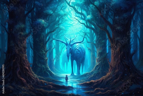 Into the Enchanted Woods: A Mysterious Path in a Dark Forest, Generative AI