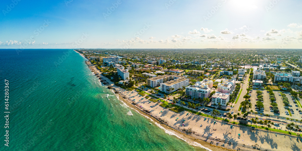 Aerial photo Deerfield Beach Florida coastline