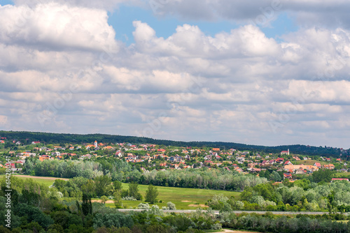 The village of Sukoro in Hungary  view from the lookout.