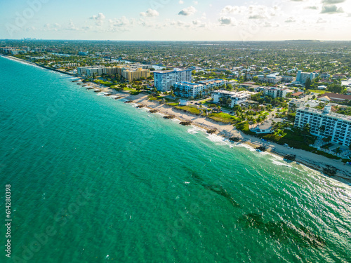Aerial photo Deerfield Beach Florida coastline © Martin Valigursky