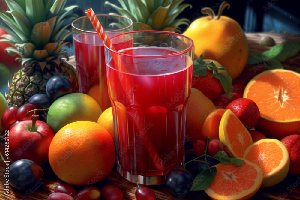 Fruits and juice Fruits and juice