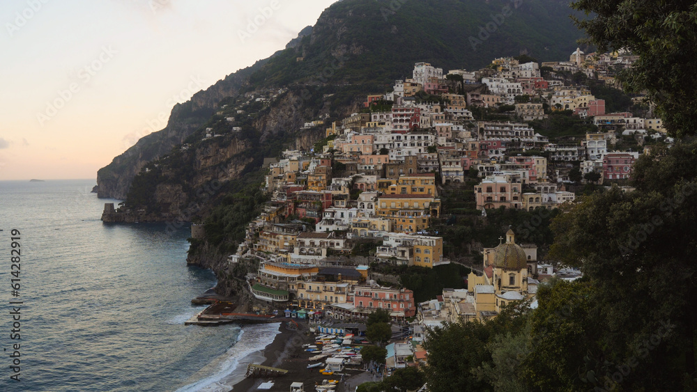 Beautiful village of Positano, Italy along the Amalfi Coast