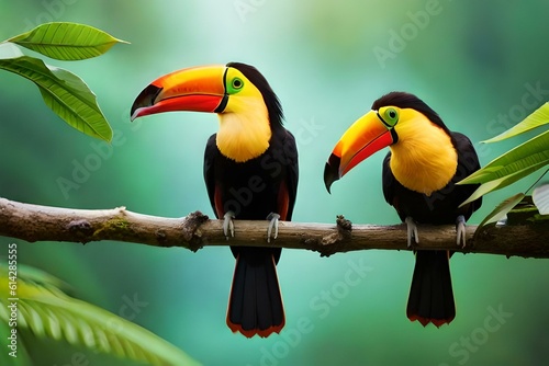 toucan on a branchgenerated by AI technology 