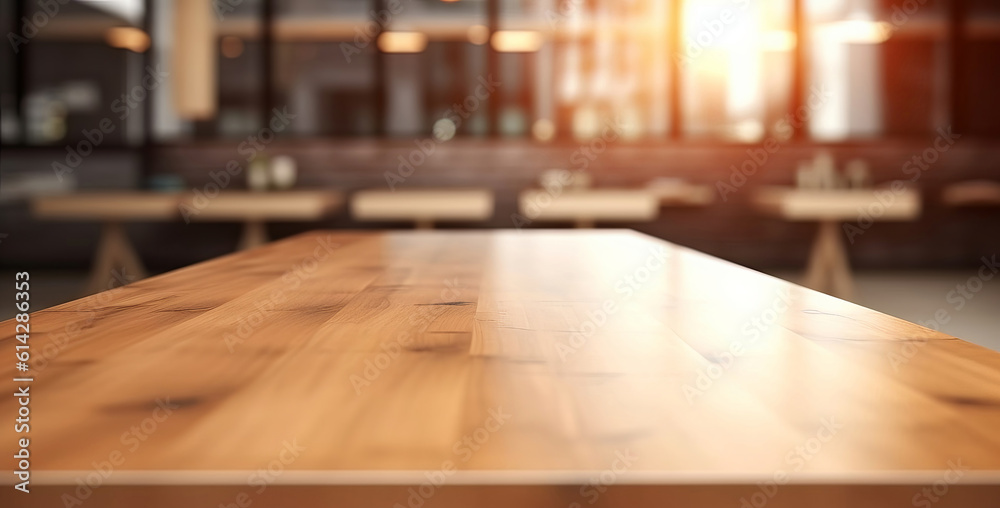 Empty table top good for product display Empty table top good for product display