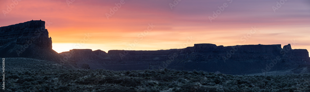Dawn Desert Sunrise Panorama