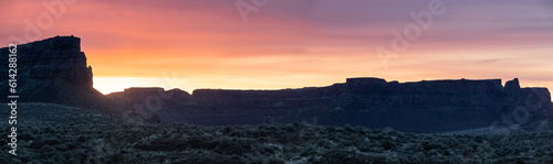 Dawn Desert Sunrise Panorama