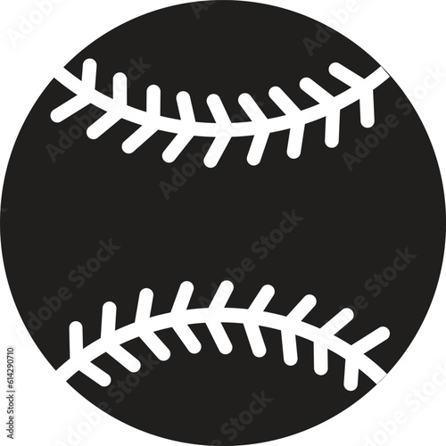 Baseball icon. Glyph version vector illustration.